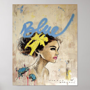 blauw poster