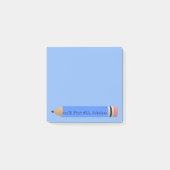 Blauw potlood post-it® notes (Voorkant)