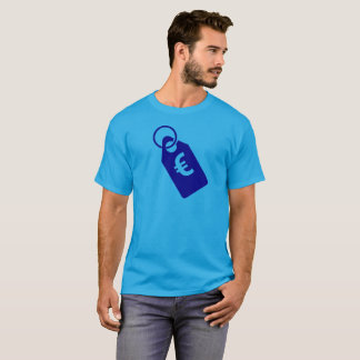 Blauw Prijskaartje met Eurosymbool T-shirt