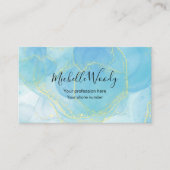 Blauw Professionele Stijlvolle Moderne Visitekaartje (Voorkant)