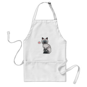 Blauw punt Birmaanse / Ragdoll kat liefde Standaard Schort