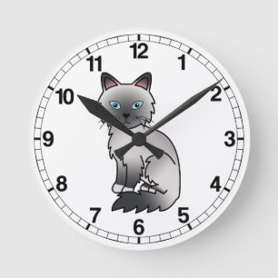 Blauw punt Birmaanse / Ragdoll kat Ronde Klok