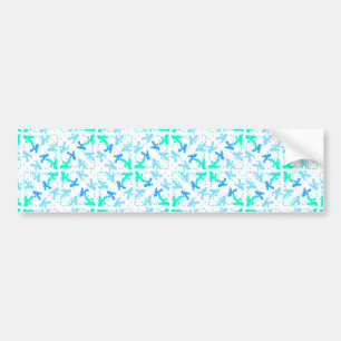 Blauw puntpatroon bumpersticker
