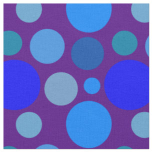 Blauw puntpatroon stof