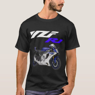 Blauw R1 Sportsbike Motorfiets T-shirt