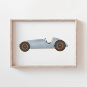 Blauw  Race Auto Kinder Room Decor Poster