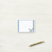 Blauw rand kader post-it® notes (Op bureau)