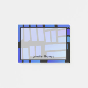 Blauw rechthoekige bestanden, speciaal aangepast post-it® notes