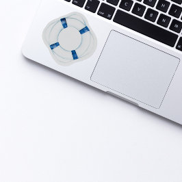 Blauw reddingsboei gemerkt vinyl sticker