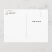 Blauw Regenboog Boho Design Save the Date Bruiloft Aankondigingskaart (Achterkant)