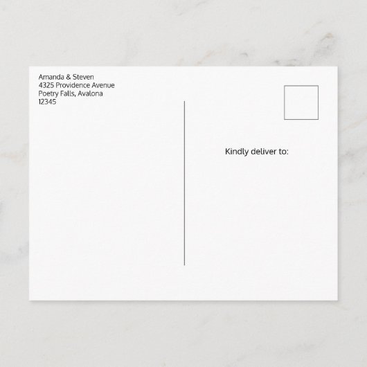 Blauw Regenboog Boho Design Save the Date Bruiloft Aankondigingskaart (Achterkant)