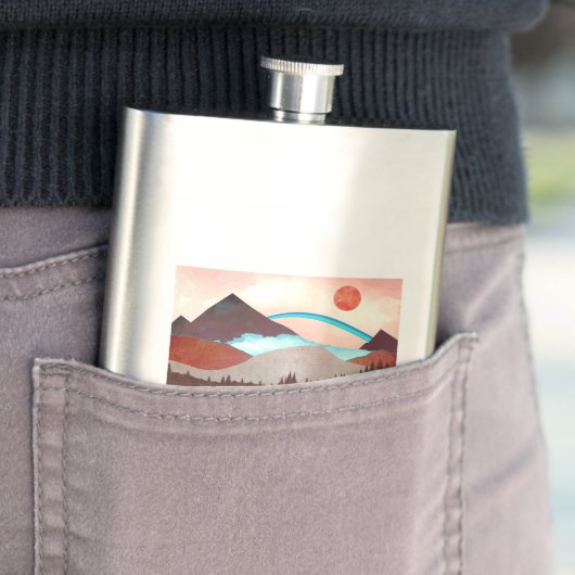 Blauw regenbooglandschap flacon (Voorbeeld)