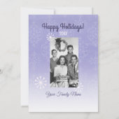  blauw rendier gepersonaliseerde platte Kaart (Achterkant)