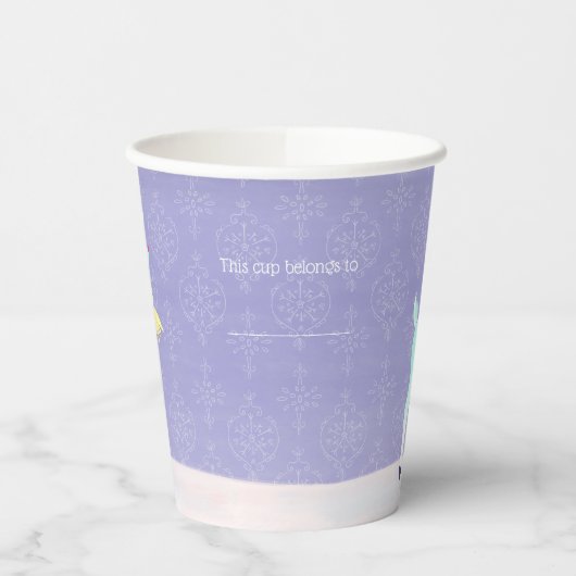 Blauw  Rendier lavendel Papieren kopjes Papieren Bekers (Links)