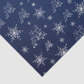 blauw, rendier, ster, sterren, sneeuwvlok, kerst tissuepapier (Detail)