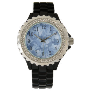 Blauw reptielenhorloge horloge