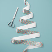 Blauw  Retro Kerstman Kerst Lint