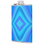 Blauw retro patroon heupfles (Links)