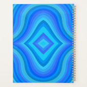 Blauw retro patroon planner (Achterkant)