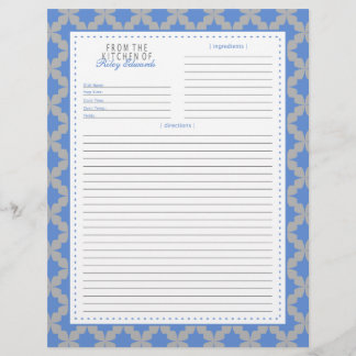 Blauw Retro Star Recept Pagina