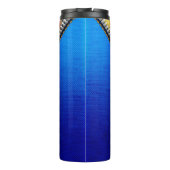Blauw Rits Pencil Hoesje Thermosbeker (Achterkant)