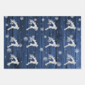 Blauw ritssluitend papier voor kerstreïnstratie inpakpapier vel (Voorkant 2)