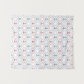 Blauw, rode ankers, marinier wandkleed (Voorkant (horizontaal))