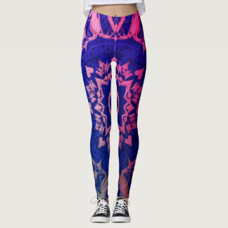 Blauw + Rode Kleuren op Elegante Aangepaste Modern Leggings