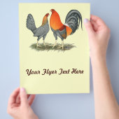 Blauw Rode Vechtkip Flyer (Hand)