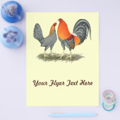 Blauw Rode Vechtkip Flyer (Enkel)