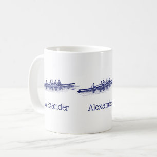 Blauw Roeien Roeiers Ploeg Team Watersport Koffiemok