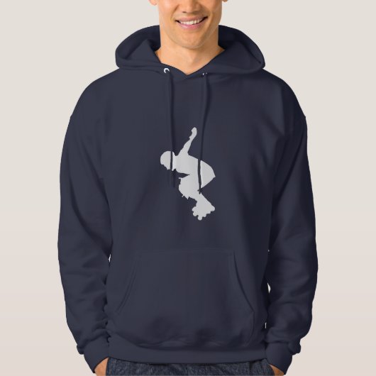 Blauw rolletje hoodie (Voorkant)