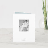 Blauw Romantisch Manuscript 3 van de Band van de Bedankkaart (Achterkant)