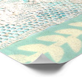 Blauw rond en kant gemengd Poster voor het schilde (Hoek)