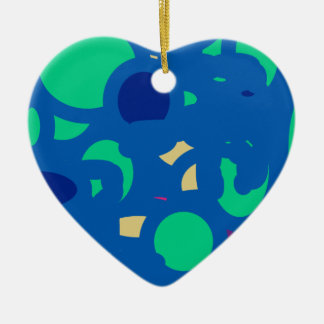 blauw rond keramisch ornament