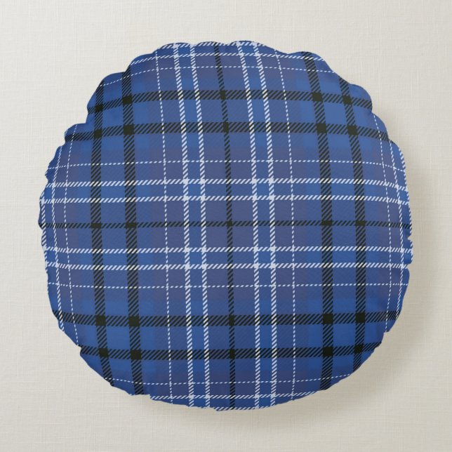 Blauw Rond Kussen (Voorkant)