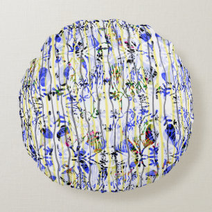 Blauw Rond Kussen
