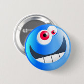 blauw ronde button 5,7 cm (Voorkant /achterkant)