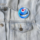 blauw ronde button 5,7 cm (In situ)