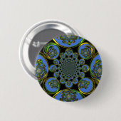  blauw ronde button 5,7 cm (Voorkant /achterkant)