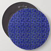 Blauw Ronde Button 6,0 Cm (Voorkant /achterkant)