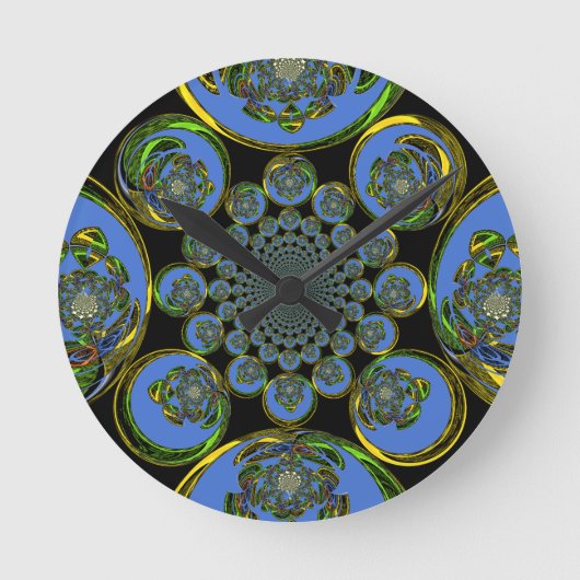  blauw ronde klok (Voorkant)