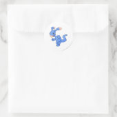 Blauw Ronde Sticker (Tas)
