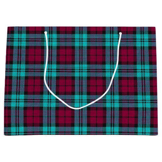 Blauw Rood Campbell Tartan Blackwatch Plaid Groot Cadeauzakje (Voorkant)