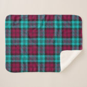 Blauw Rood Campbell Tartan Blackwatch Plaid Sherpa Deken (Voorkant (horizontaal))