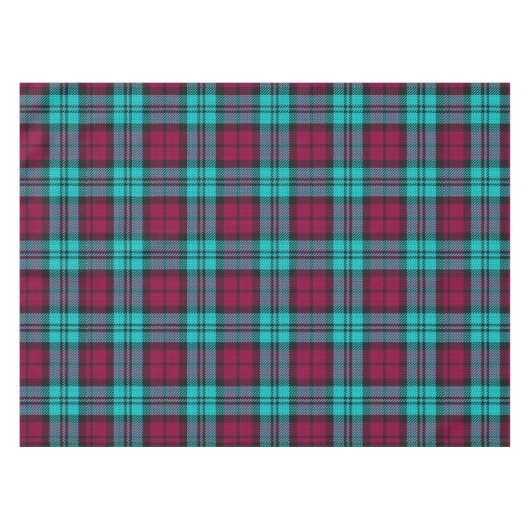 Blauw Rood Campbell Tartan Blackwatch Plaid Tafelkleed (Voorkant (Horizontaal))