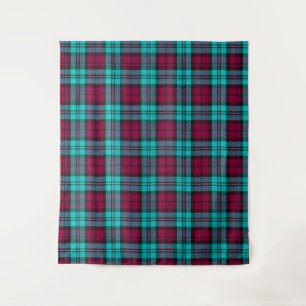 Blauw Rood Campbell Tartan Blackwatch Plaid Wandkleed
