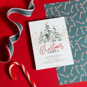 Blauw rood en goud traditionele waterverven boom kaart