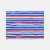 Blauw, rood en wit gestreepte deken (Voorkant (Horizontaal))