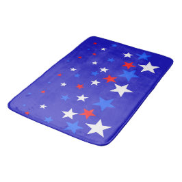 Blauw, rood en wit Star-patroon Badmat